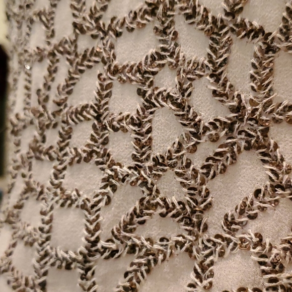 Parker Silk Sequin Animal Print Dress Sz S - Picture 5 of 8